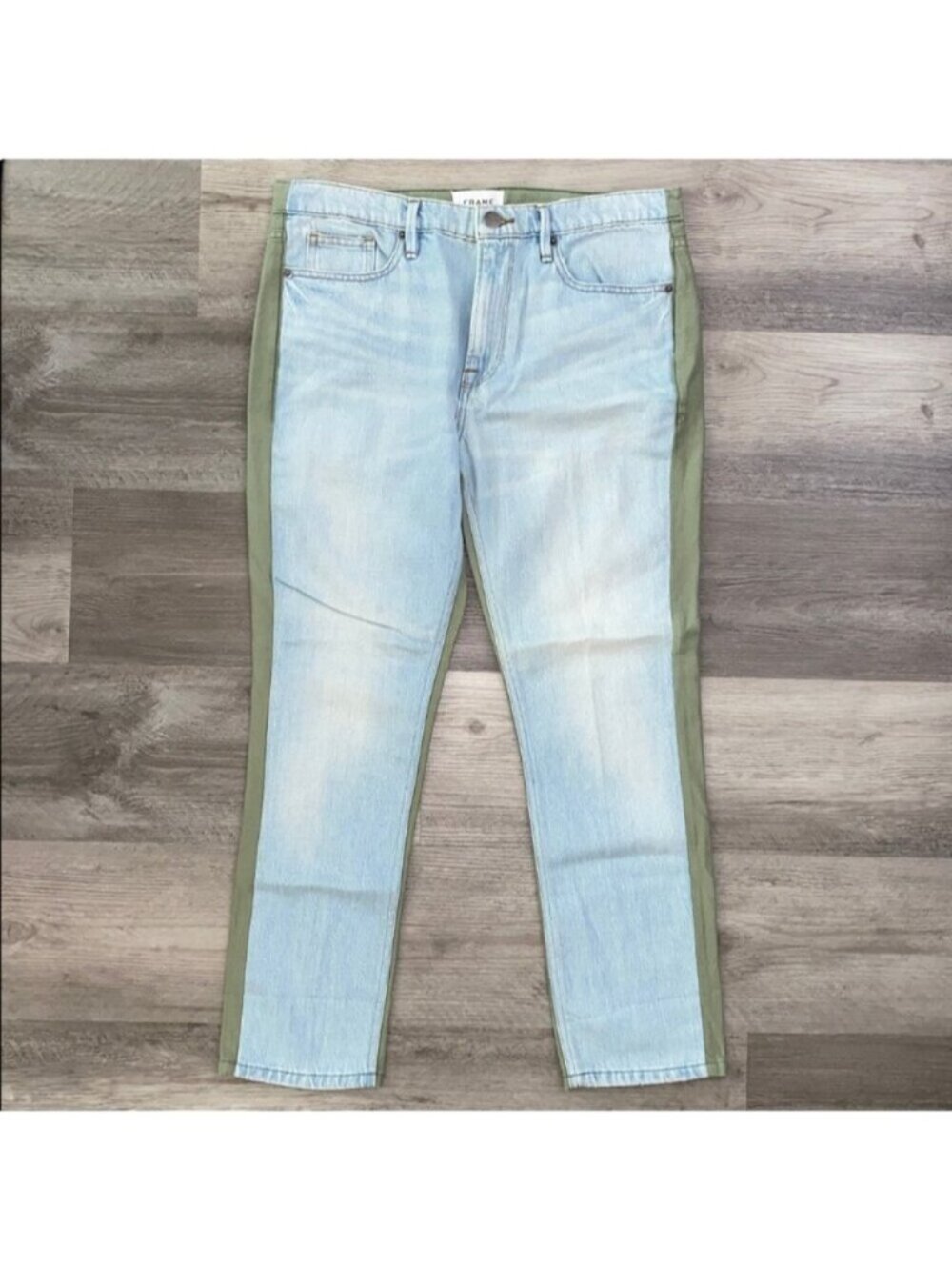 FRAME Denim Jeans Womens 27 Canteburry Le Beau Boyfriend Cotton Pants Green $275